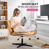 Redlife Criss Cross Chair With Rotating Adjustable Legs Office Chair Durable Pu Leather Wrapped Doub