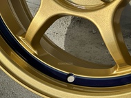 New Car Sport Rim COPY 1:1 ADVAN RACING RG1 WHEELS 15x6.5 4x100 ET38 Gold with Blue Line - READY STO
