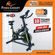 Fitness Concept : MAXX Sportex Spinning Bike (8kg flywheel) (10 Years Warranty on Frame ) Belt Drive