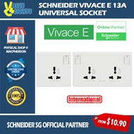 Schneider Electric Vivace E Series 13A International Socket Multistandard Universal Switch Socket Ou