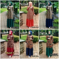 Gamis Batik Rempel Misya Style Baju Batik Muslim Wanita Modern Gamis
