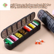 RADIV Weekly Pillbox Tablet Holder, 14 Grid 7 Days Vitamin Pill Case, Lightweight Double-Layer Pill 