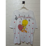 T-shirt Vintage Let Me Call You Tweety Bird Heart Looney tunes 80s.