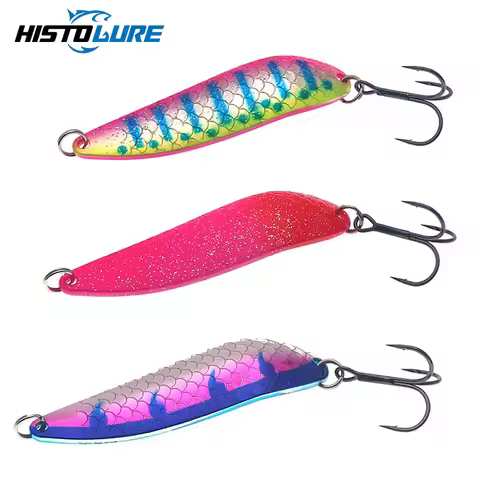 Metal Fishing Lure Spoon With Treble Hook 1pcs 24g /8.2cm S-sharp Spoon Bass CrankBait Crank Bait Pe