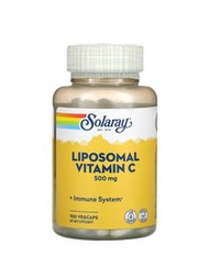 🔥短期貨大特賣🔥Solaray USA Liposomal Vitamin C 脂質體維生素 C 500 mg  100 Veg Caps (100 Days Supply 日份量)🔴 脂質維他命C更易被身體吸收 🔴 提升免疫力