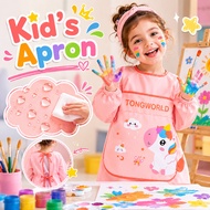 Apron for Kids Waterproof Cartoon Long Sleeve Art Smock Adjustable Straps Apron for Kids Painting