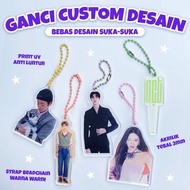 GANTUNGAN CUSTOM RING BEAD CHAIN KEYCHAIN / COLORFUL CHAIN CHAIN / KEYCHAIN FREE DESIGN