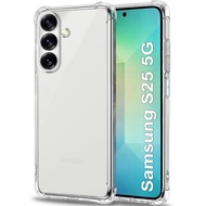 Transparent Reinforced Corners TPU Silicone Shockproof Cover For Samsung Galaxy S25 5G / S25 Plus 5G