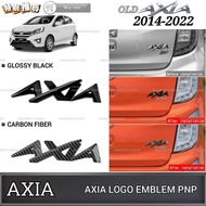 AMAZING PERODUA AXIA 2014-2024 CAR AXIA LOGO EMBLEM FRAME COVER GARNISH REAR AXIA WORDS BADGE COVER 