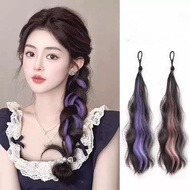 50CM Wig Braid Highlights Ponytail Braid Hair Volume Color Hair Bundle Wig Ring Wig Hair Bundle Synt