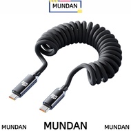 MUNDAN Fast Charging Cable, Versatile Compatibility Retractable Spring Charger Cable, Flexible USB/T