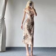 summer midi dress for woman plus size elegant floral off shoulder beach cocktail prom dress
