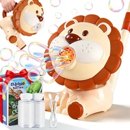 Lion Automatic Bubble Machine for Toddler Kid Toy 1-8 1yr Year Old Little Girl Boy Gift Lawn Mover M