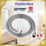 [Ready Stock] Aimer AMACC-4415 Stainless Steel Hose Double Interlock Flexible Hose Hand Shower Bidet