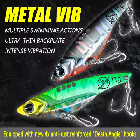 1Pcs VIB Fishing Lure 5.5g 7.5g 11g 15g Sinking Blade Bait Long Cast Vibration Artificial Bait Metal