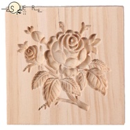 SUEREN Rose Cookie Mold, Wood 3.54*3.54*0.98 Inch Cookie Stamp, Easy To Clean Wooden Mold Biscuit Pr