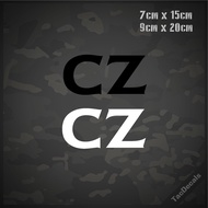 CZ Gun Stickers Car Box