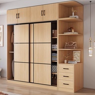 Wardrobe Easy To Assemble Small Children's Sliding Door Solid Wood Wardrobe Sliding Wardrobe