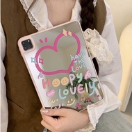 Dopamine Smiley Face Mirror Acrylic iPad Casing For iPad 10th generation 2022 10.9inch iPad 9th 8th 