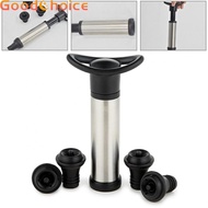 Upgrade Your Wine Storage Stainless Steel Wine Saver Pump with 4 Vacuum Stoppers