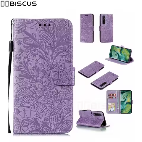 Lace Flower Flip Wallet Leather Case For OPPO A52 A72 A94 A54 A74 5G A31 A5 A9 2020 Realme C11 8 Pro