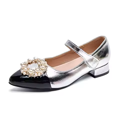 Classical Dance Pointed Toe Heels Shoes for Girls Latin Dance Party Wear Cinderella Princess Dress S