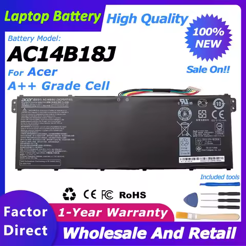 AC14B18J Genuine AC14B13J Battery for Acer Aspire V5-132P V3-112 series ES1-511 ES1-512 laptop batte