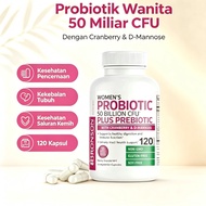 Bronson Women's Probiotic 50 Billion CFU Plus Prebiotic with Cranberry & D-Mannose 120 Capsules