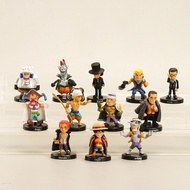 12Pcs/Set Japan Anime One Piece Q Version Luffy Shanks Clown Buggy Gekko Moria Rob Lucci PVC Action 
