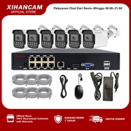 XIHANCAM 4MP Paket CCTV POE 8 Channel 8 Kamera 2K Paket NVR POE 5MP Kamera CCTV Komplit Siap Pasang