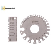 <Hoembellish> 0-36 Round AWG SWG Wire Gauge Thiness Ruler Gauge Diameter Stainless Steel Measurer To