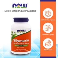 NOW Supplements, Silymarin Milk Thistle Extract 150 mg with Turmeric, Supports Liver Function, 120 V