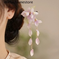 MXFASHIONE Wooden Hair Stick, Chinese Style Tassel Hanfu Hairpin, Cute Flower Hair Accessories Hair Chopstick Cheongsam Accessories