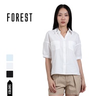 Forest Blouse Perempuan | Forest Ladies Cotton Short Sleeve Button Blouse - 822376