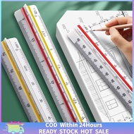 Three-angle Scale Ruler Triangle Multi-proportion Mitsubishi Scale Ruler 30cm Drawing Ruler