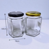 280ml Hexagon Glass Bottle Sambal Bottle
