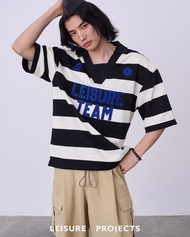 (Leisure Projects) LEISURE FOOTBALL JERSEY เสื้อลายทางกลิ่นอายสปอ์ต ตกเเต่งด้วยงานปัก icon LP เเละ L