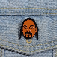 American Rapper Snoop Dogg Badge Rock Hip-hop Music Brooch Clothing Hat with Pin Character Avatar Me