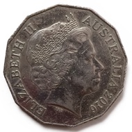 Koin kuno Australia 50 Cents - Elizabeth II tahun 2016