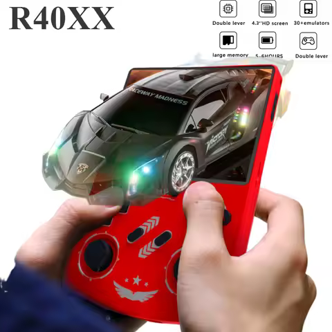 R40XX 4.2 inch Arkos Handheld Retro Game Console 1024*768 Screen Portable Pocket Video Gaming Wifi T
