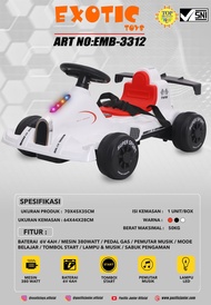 Sepeda Gokart Gowes Anak Model Baru ET-5888 Exotic Big Size - RECHARGEABLE CAR EMB 3312 GO KART EXOT