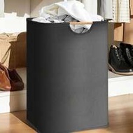 1pc Large/Small Linen Foldable Laundry Basket, Portable Dirty Clothes Storage Bin, Ideal For Bedroom