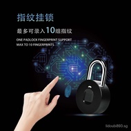 Smart Fingerprint Padlock Factory Direct Sales Fingerprint Lock Outdoor Electronic Lock Home Smart Lock Door Waterproof Large Lock