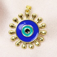 10 Pcs Enamel Neon Solar Eyes Pendant Jewelry Charms Jewelry Pendant Accessories Necklace Pendant 51803