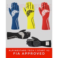 Alpinestars Tech 1 Start V3 Racing Gloves - FIA Approved (Speedzone)