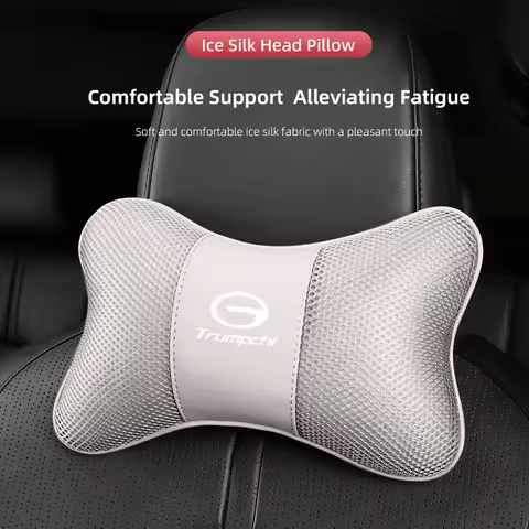 1Pcs Car Seat Headrest Ice Silk Neck Pillow Support Soft Pad For GAC MOTOR Trumpchi GS4 GS5 GS8 GM8 