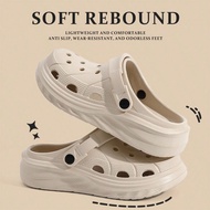 Heavy-Duty Slip-On Sandals, Women's Summer Outdoor Thick Sole Platform Beach Shoes, Anti-Skid Slippe