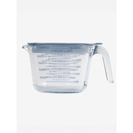 [Daiso] Daiso Neoflam lid-type heat-resistant glass measuring storage container 1 L