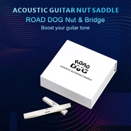 BATESMUSIC Acoustic Guitar Nut 6 String Saddle Nut Slotted For Acoustic Guitar
