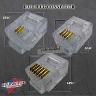( 6P2C 6P4C 6P6C ) 10PCS / 50PCS / 100PCS RJ11 RJ-11 PLUG CONNECTOR MODULAR TELEPHONE CRYSTAL PLUG
